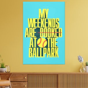 Toile Week-end de softball amusant au stade