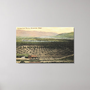Toile Wenatchee, vue de WashingtonAerial d'un verger