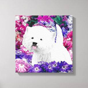 Toile West Highland White Terrier Peinture Chien Art