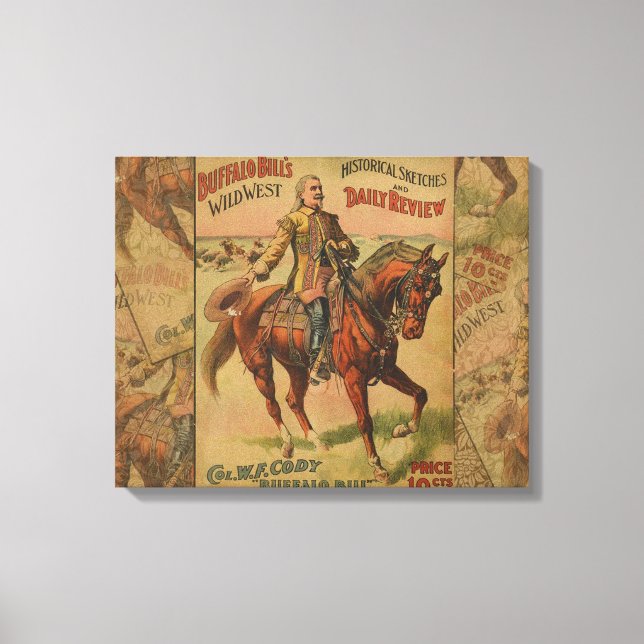 Toile Western Buffalo Bill Wild West (Recto)