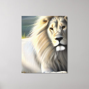Toile White Majestic Lion Ethereal Art SI Généré