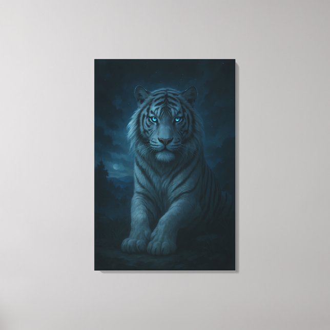 Toile White Tiger – Mystical Fantasy Portrait – ManJiang (Recto)