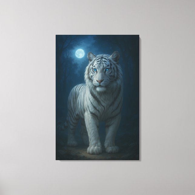 Toile White Tiger – Mystical Fantasy Portrait – ManJiang (Recto)