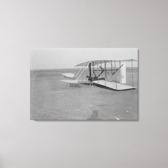 Toile Wilbur Wright dans l'avion endommagé après (Recto)
