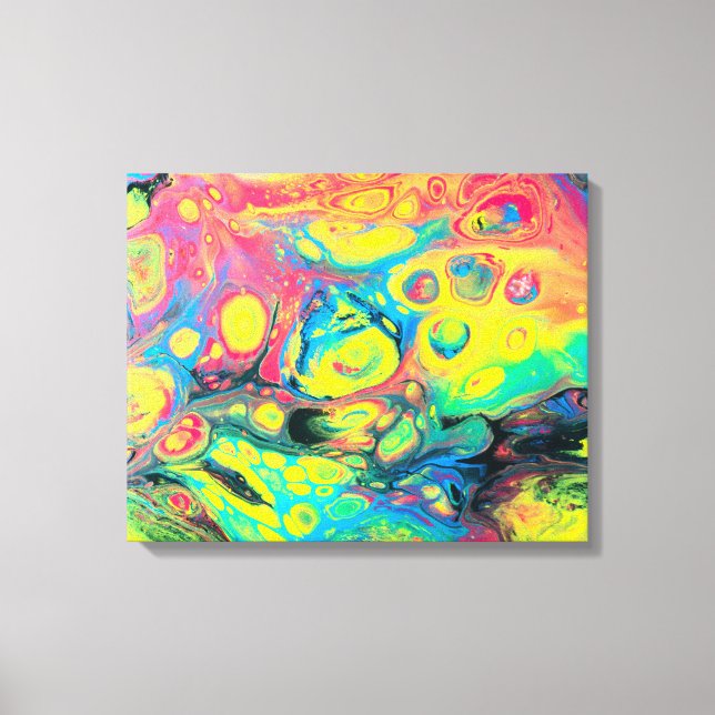 Toile Wild Acrylic Fluide Art Abstract (Recto)