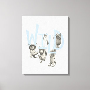Toile WILD   Wild Things et Max - Bleu
