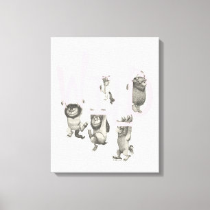 Toile WILD   Wild Things et Max - Rose