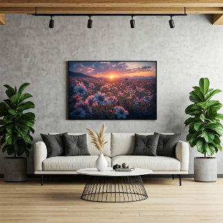 Toile Wildflower Field