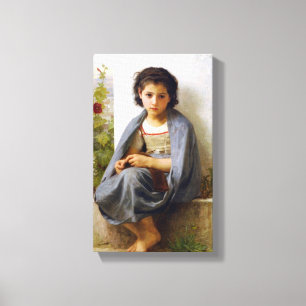 Toile William-Adolphe Bouguereau - le petit tricoteur