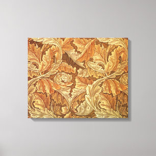Toile William Morris Acanthus Brun Feuilles d'Automne