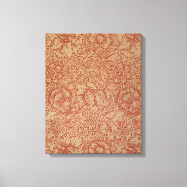 Toile William Morris Fleur de pavot rose Floral (Recto)