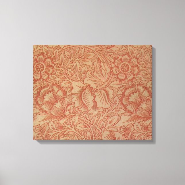 Toile William Morris Fleur de pavot rose Floral (Recto)