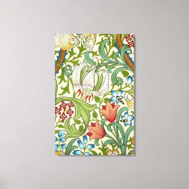 Toile William Morris Garden Papier peint Lily (Recto)