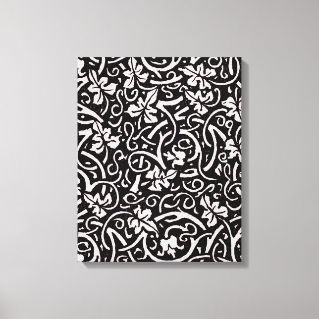 Toile William Morris Motif de la feuille de vigne (Recto)