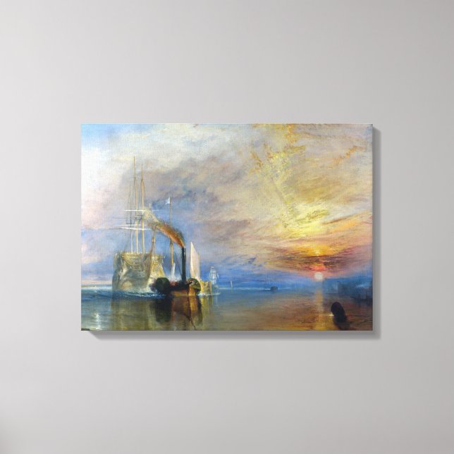Toile William Turner - Le Temeraire de combat (Recto)