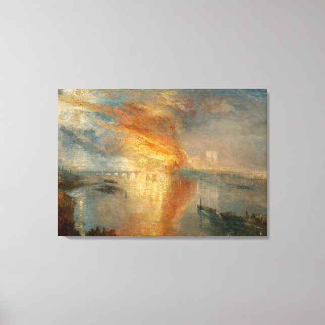 Toile William Turner - L'incendie du Parlement (Recto)