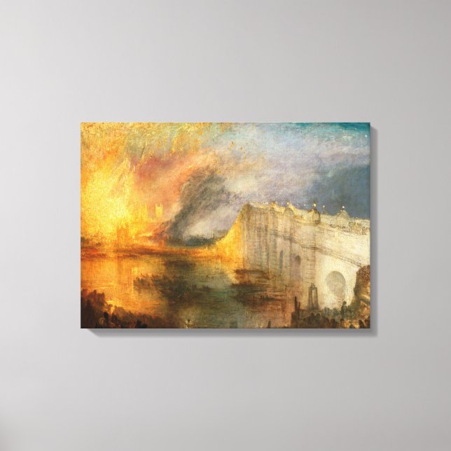 Toile William Turner - L'incendie du Parlement (Recto)