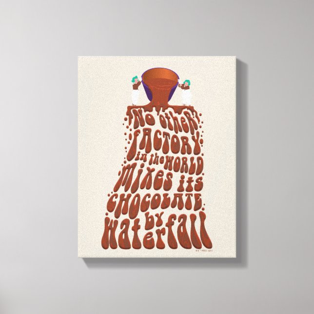 Toile Willy Wonka Chocolate Waterfall Typography (Recto)