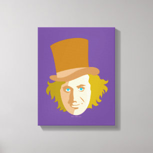 Toile Willy Wonka Stenciled Face Graphic