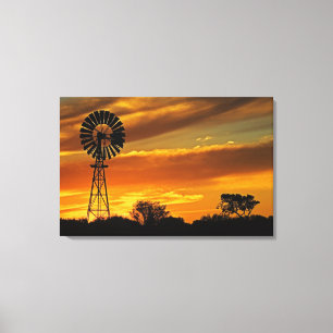 Toile Windmill and Sunset, William Creek, Oodnadatta