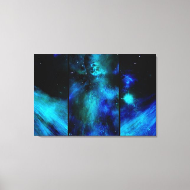 Toile Windows dans l'espace - Nebula bleu (Recto)