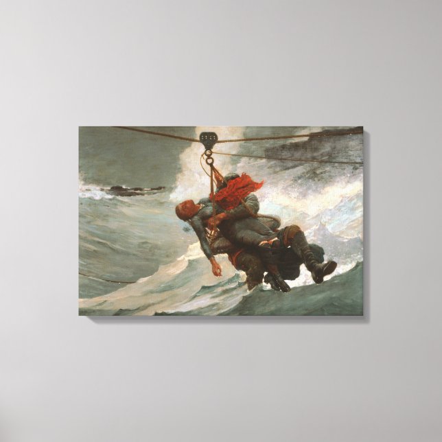 Toile Winslow Homer - La ligne de vie (Recto)
