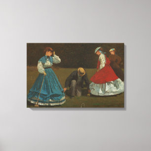 Toile Winslow Homer - scène de croquet