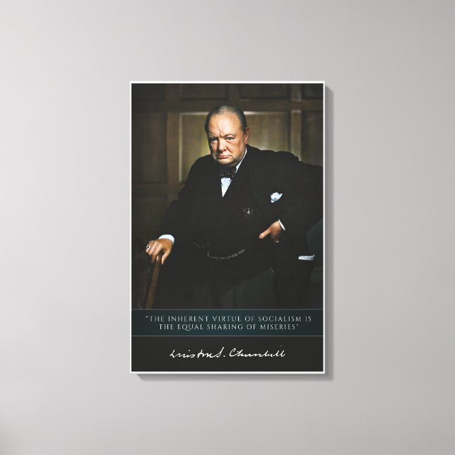 Toile Winston Churchill - Décor du Premier ministre brit (Recto)