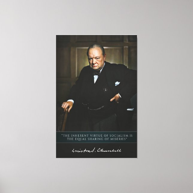 Toile Winston Churchill - Décor du Premier ministre brit (Recto)