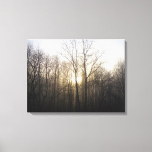 Toile Winter Fog Sunrise Nature Photographie