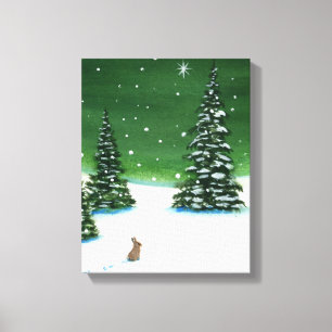 Toile Winter Solstice Wonder Rabbit Art par AmyLyn Bihrl