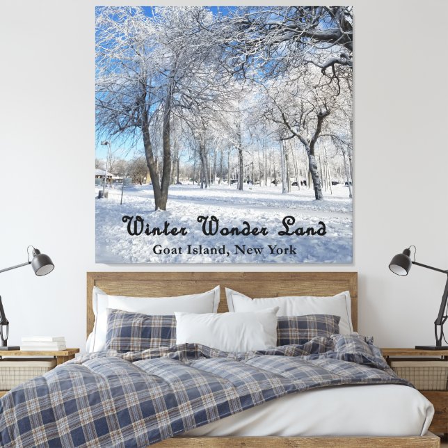 Toile Winter Wonder Land Goat Island, New York Photo Art (Insitu(Chambre))