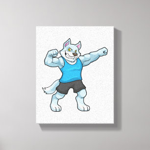 Toile Wolf comme Bodybuilder avec les gros bras supérieu