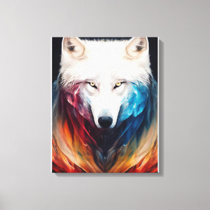 Toile Wolf Loup Blanc Animal Discovery Aventure Nature