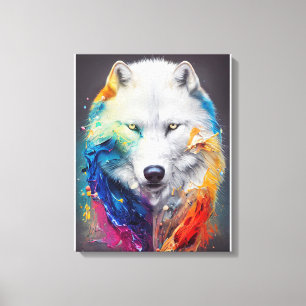 Toile Wolf Loup Blanc Animal Discovery Aventure Nature