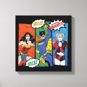 Toile Wonder Woman, Batgirl & Harley Quinn Holiday