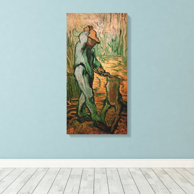 Toile Woodcutter (après Millet) par Vincent van Gogh (Insitu (Plancher de Bois))