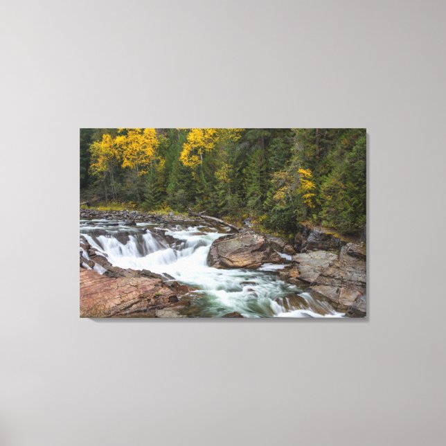 Toile Yaak Chute À L'Automne Dans Le Kootenai National (Recto)
