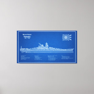 Toile Yamato - Plan de plan d'expédition ABD