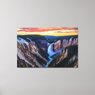 Toile Yellowstone Falls Canvas