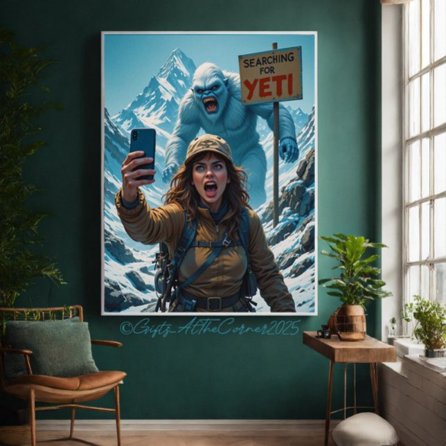 Toile Yeti Bigfoot Sasquatch Selfie Mont Everest (Créateur téléchargé)