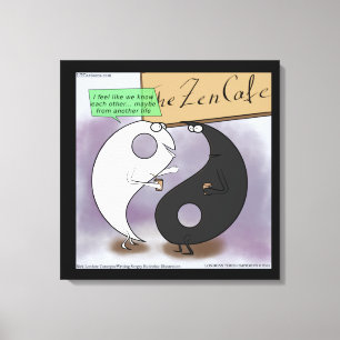 Toile Yin rencontre Yang Funny Canvas Print
