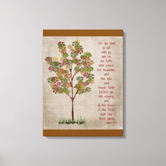 Toile You will go out with Joy  Isaiah 55 verse  (Recto)