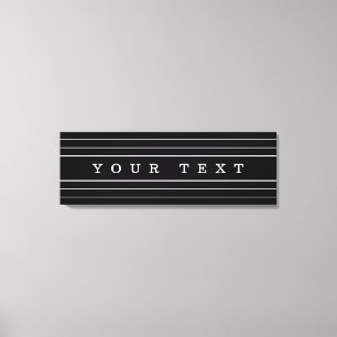 Toile Your Custom Text & Modern Stripes Black & White