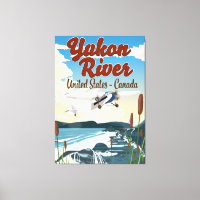 Yukon river USA affiche de voyage Canada