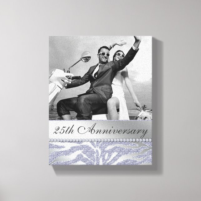 Toile Zebra 25e anniversaire de la photo Canvas Argent (Recto)