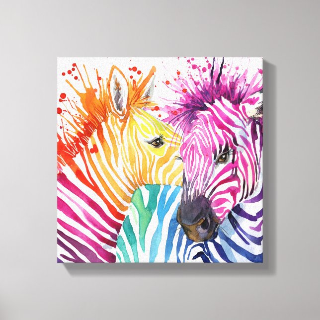 Toile Zebra Rainbow Canvas (Recto)