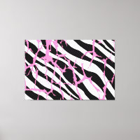 Zebra Stripes rose Grunge moderne Canvas Art