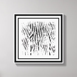 Toile Zèbre et arbre Abstrait