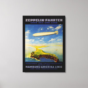 Toile Zeppelin Voyages ~ Survol de la mer et de la terre